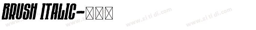 Brush Italic字体转换